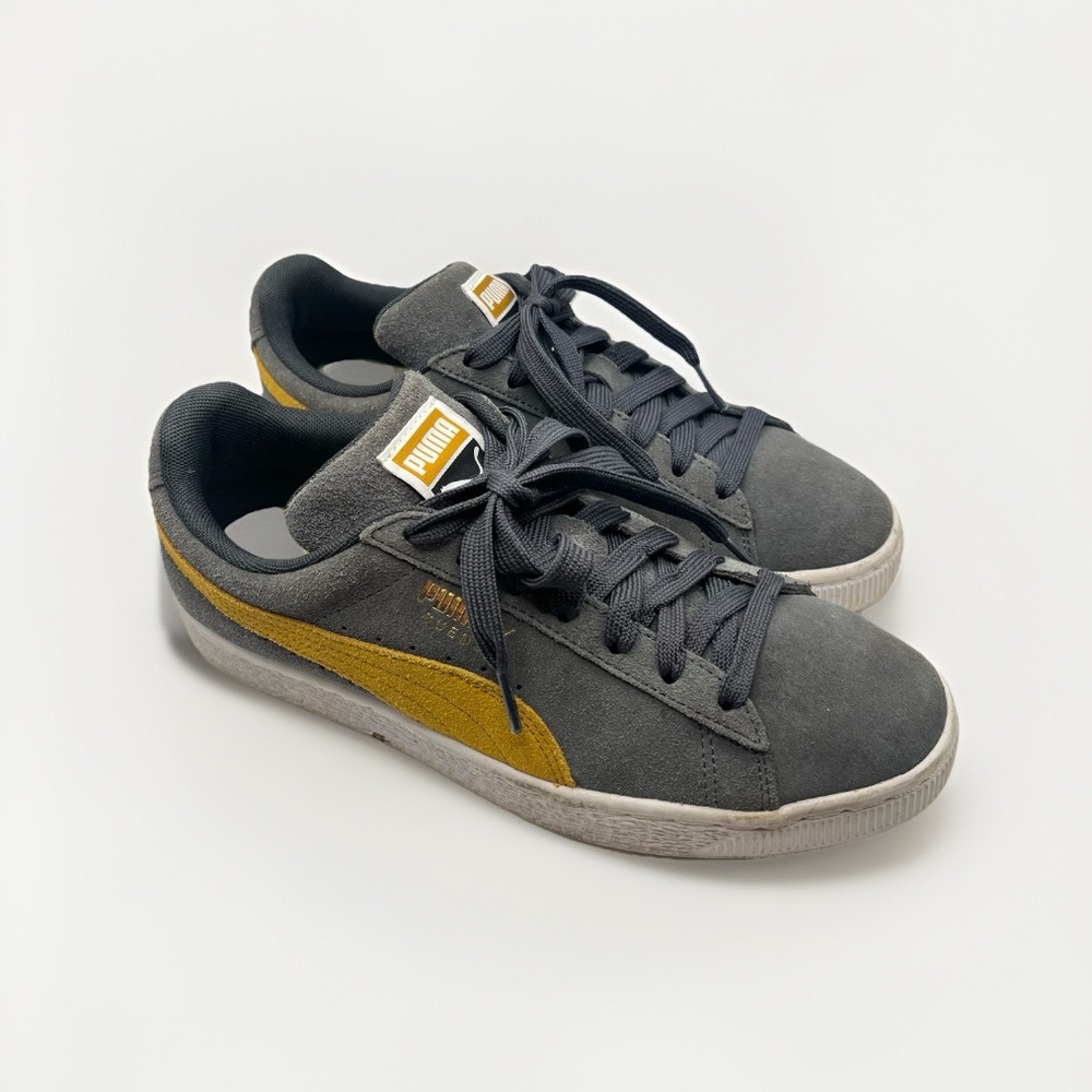 PUMA Suede Classic Men’s Grey Iron Gate Buckthorn Sneakers Size 7.5